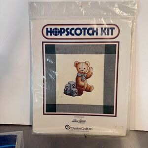 Alma Lynne Charles Craft Golden Bear Hopscotch Cross Stitch Kit AL-4552 New